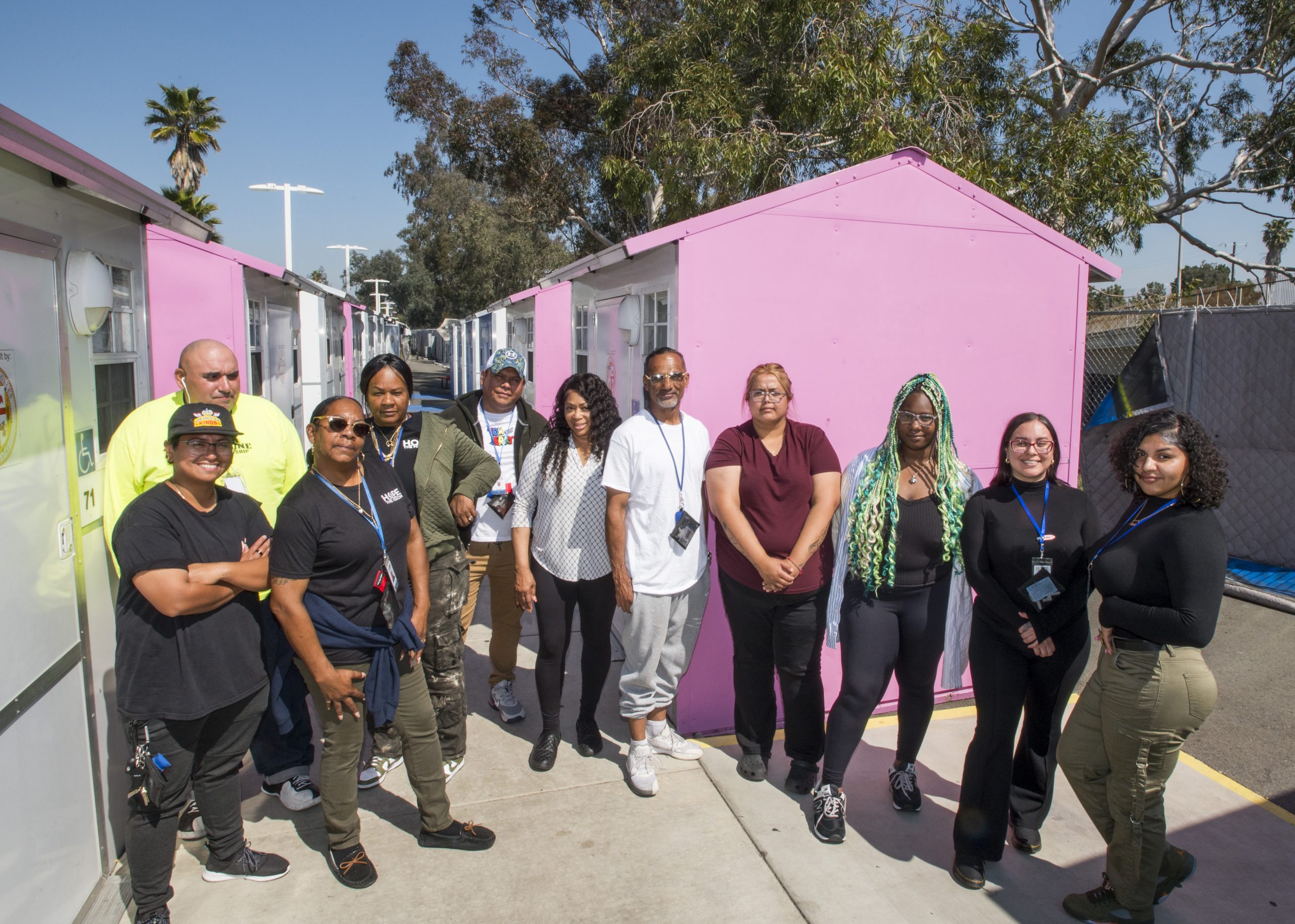 Hope the Mission staff and case workers at Whitsett West Tiny Home Village Photo: Ron Hall